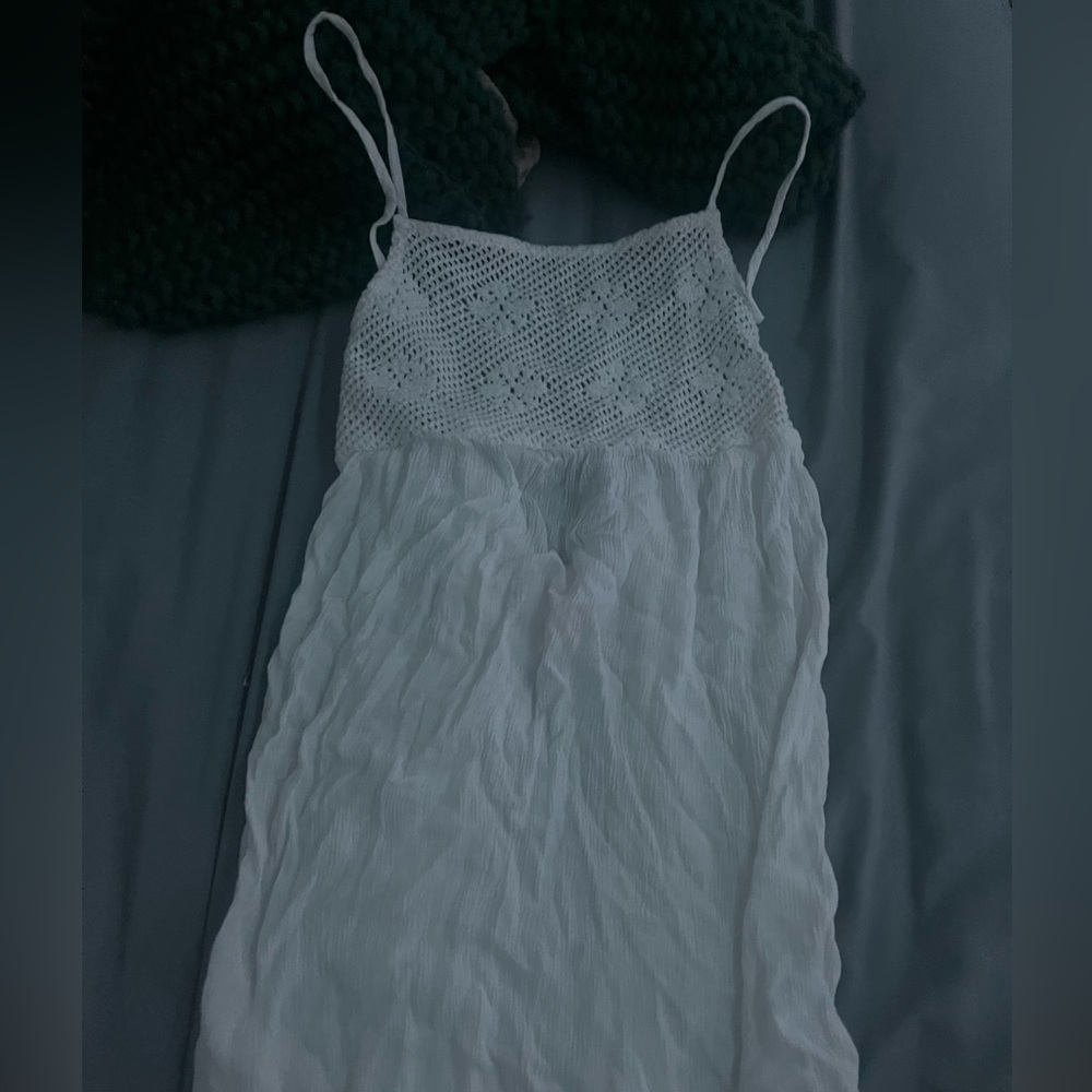 a white swimsuit cover over dress for the summer!
